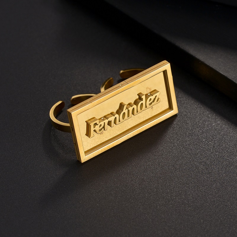 Fashion Custom Name Rings Stai - Initial Ring Custom 评论和价格