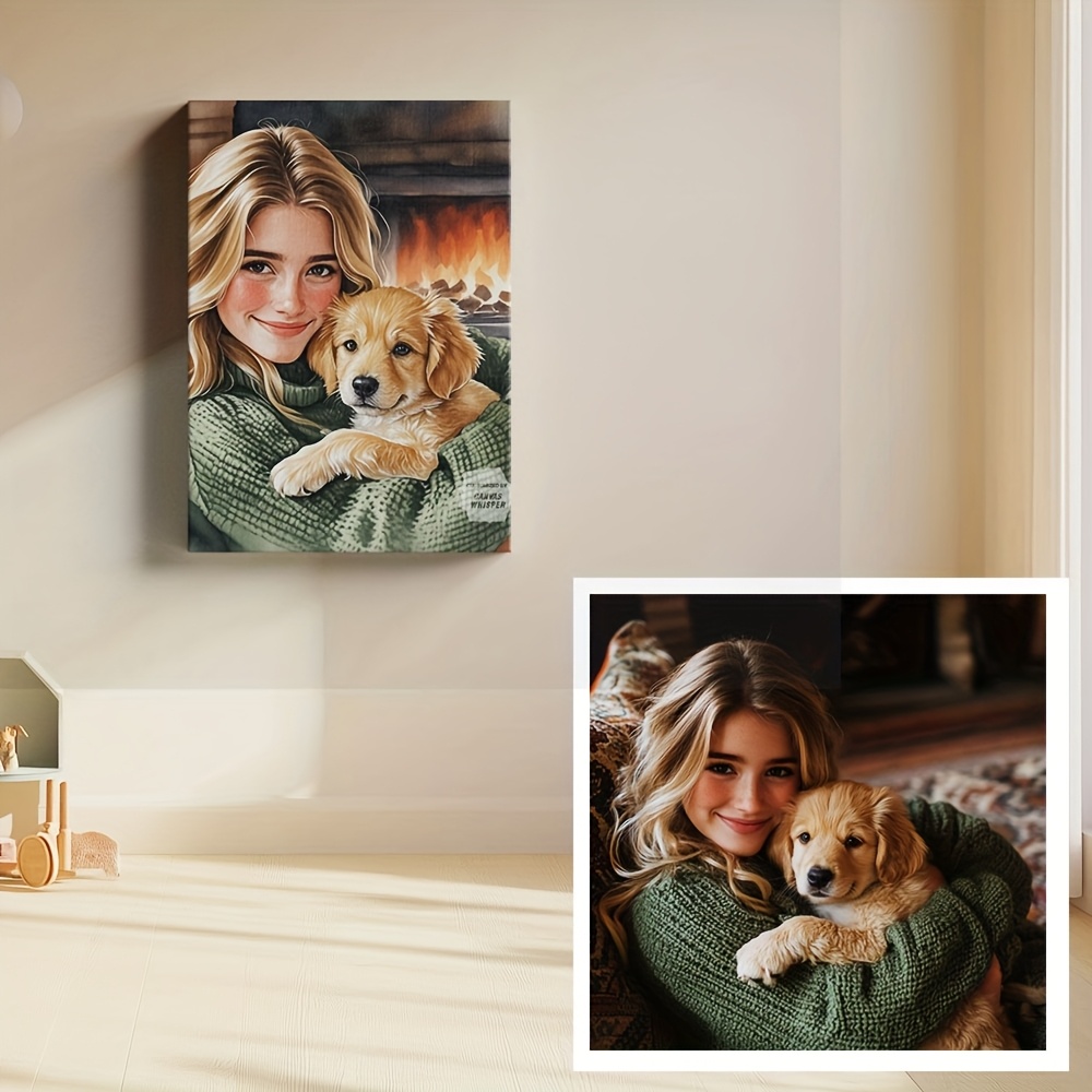 Custom Photo Canvas Print - Ha - Pet Portrait Custom 评论和价格