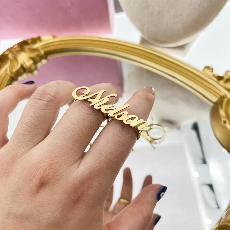 Customizable Stainless Steel T - Initial Ring Custom 评论和价格