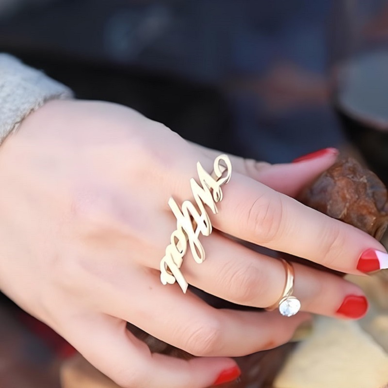 Customizable Stainless Steel T - Initial Ring Custom 评论和价格